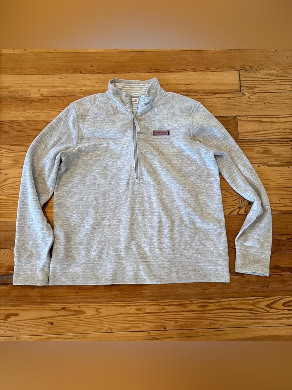 Women’s Vineyard Vines Shep Shirt Quarter Zip Pullover Gray Medium